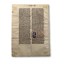 Medieval Book of Malachi Manuscript Page from a Latin Bible