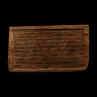 Roman Inked Reused Wooden Wax Tablet For a Contract Between Crescentius and Lanuarius Negotiated and Decided at the Goretiano Estate