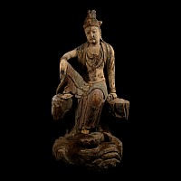 Chinese Wooden Guanyin Statue