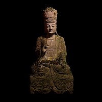 Chinese Qing Stone Statue of Bodhisattva Avalokiteshvara
