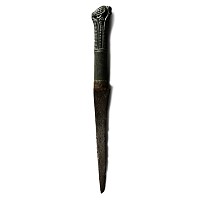 Medieval Bronze Handled Iron Dagger with Raven