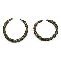 Viking Age Bronze Coiled Bracelet Pair