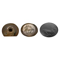 Sasanian Chalcedony Stamp Seal with an Ibex