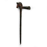 Greek Geometric Pin with Horse Terminal