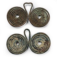Bronze Age Spiral Pendant Pair