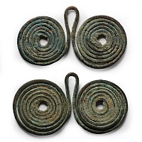 Bronze Age Spiral Pendant Pair