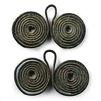 Bronze Age Spectacle Pendant Pair