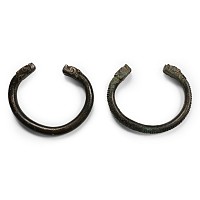 Western Asiatic Decorated Bronze Bracelet Pair