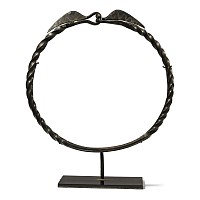 Viking Silver Twisted Torc with Stamped Terminals