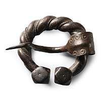 Viking Bronze Twisted Penannular Brooch