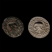 Medieval Bronze Seal Matrix with Mask