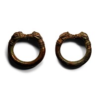Large Luristan Armlet Pair with Lion Terminals