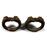 Large Luristan Armlet Pair with Lion Terminals