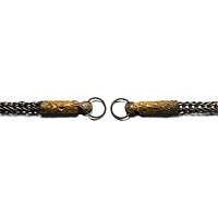 Scandinavian Viking Silver Chain Necklace with Gilt Silver Dragon Terminals