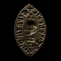 Medieval Bronze Seal Matrix with Bust