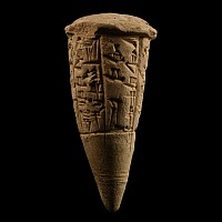 Sumerian Terracotta Foundation Cone From Lagash