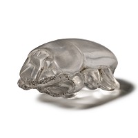 Egyptian Rock Crystal Heart Scarab