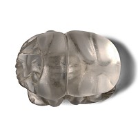 Egyptian Rock Crystal Heart Scarab
