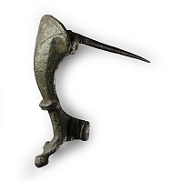 Roman Bronze Trumpet-Derivative Brooch