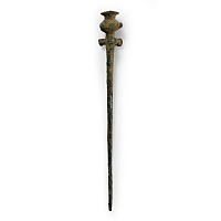 Luristan Bronze Poppy-Headed Dress Pin