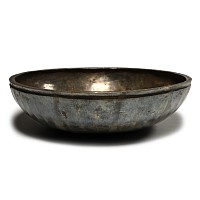 Sasanian Silver Bowl with Incised Bird