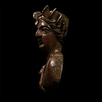 Hellenistic Bronze Protome of a Maenad