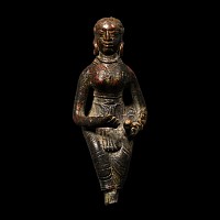 Vijayanagara Bronze Statue of a Seated Fertility Figure