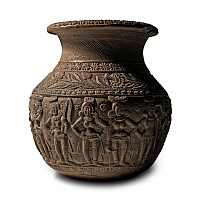 Chandraketugarh Ceramic Vessel with Seated Gods