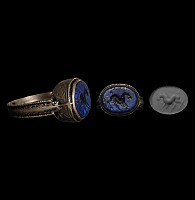Sasanian Gemstone in Silver Ring