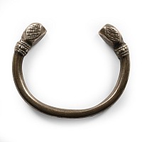 Western Asiatic Silver Bracelet with Polyhedral Terminals