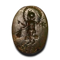 Roman Gnostic Magical Gemstone with Goddess Selene