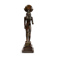 Large Egyptian Bronze Statue of Khonsu