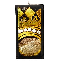 Post Medieval Stained Glass Panel with Crown