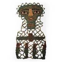 Egyptian Faience Bead Mummy Face Mask