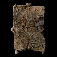 Tudor Period Lead 'Hornbook' Writing Aid
