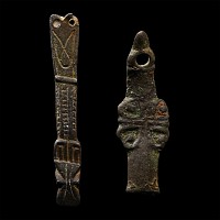 Anglo-Saxon Bronze Strap End Group