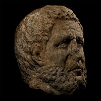 Over Life-Sized Roman Marble Head of a Tetrarch