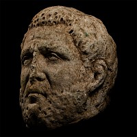 Over Life-Sized Roman Marble Head of a Tetrarch