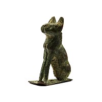 Egyptian Bronze Bastet Cat Amulet