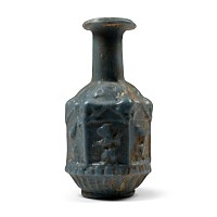 Roman Sidonian Opaque Light Blue Glass Flask