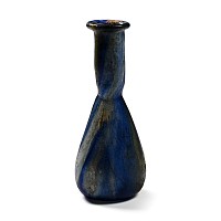 Roman Marbled Blue Glass Bottle