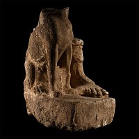 Roman Marble Statue Fragment with Dog