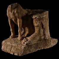 Roman Marble Statue Fragment with Dog
