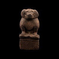 Egyptian Brown Quartzite Figure of the Baboon God Thoth