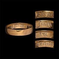 Tudor Gold 'Keepe Faith Till Deaith' Posy Ring