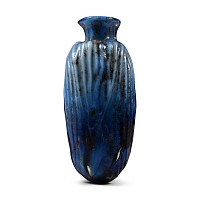 Roman Deep Blue Glass Date Flask