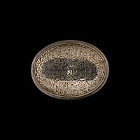 Large Western Asiatic Silver-Coloured Metal Ring with Calligraphic Intaglio