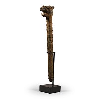 Chinese Style Bronze Lion-Headed Sceptre
