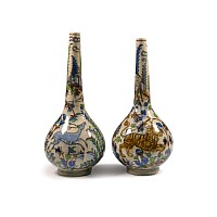 Persian Glazed Vase Pair