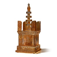 Chinese Gilt Two-Piece Stupa
